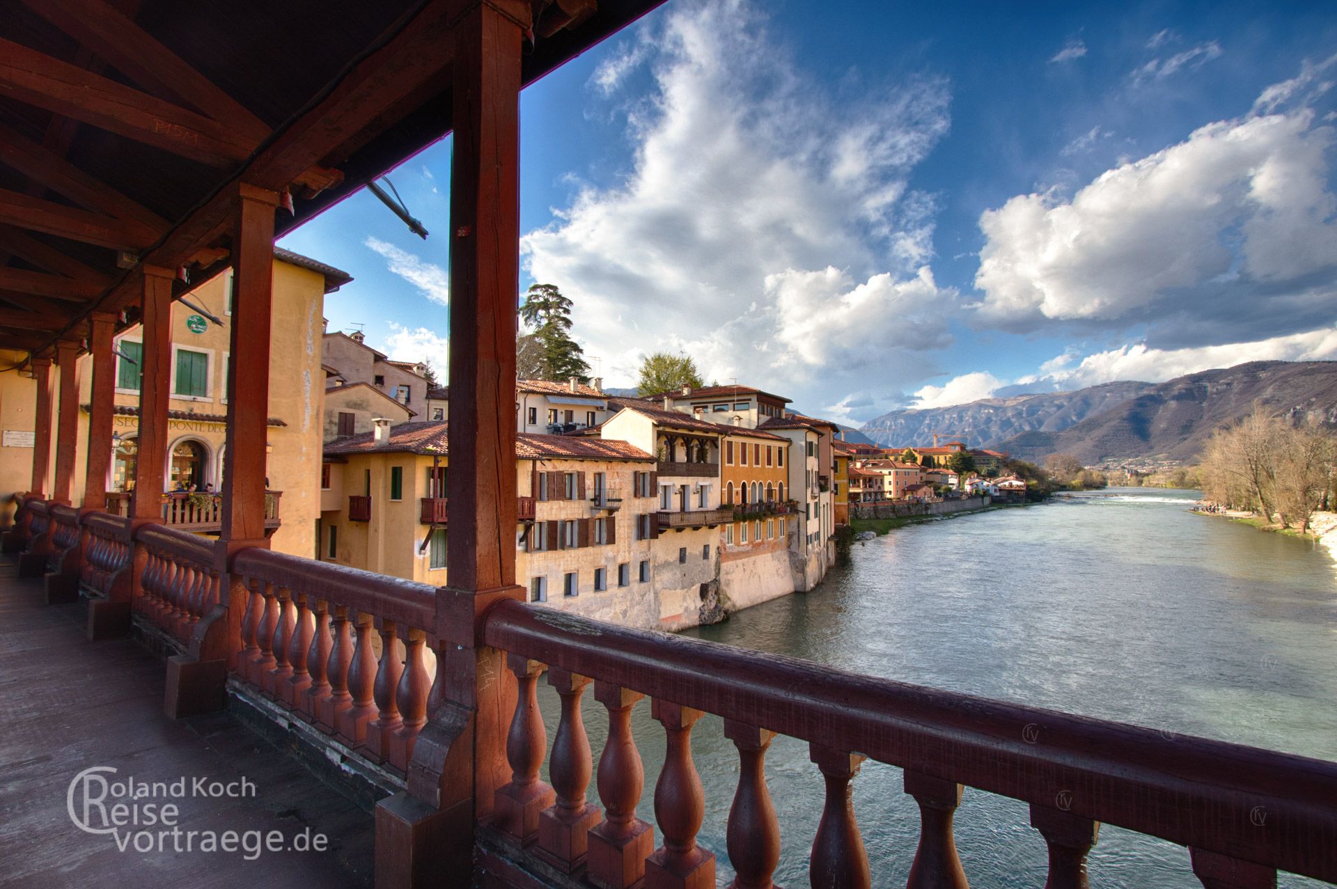 mit Kindern per Rad über die Alpen, Via Claudia Augusta, Bassano del Grappa, Ponte degli Alpini